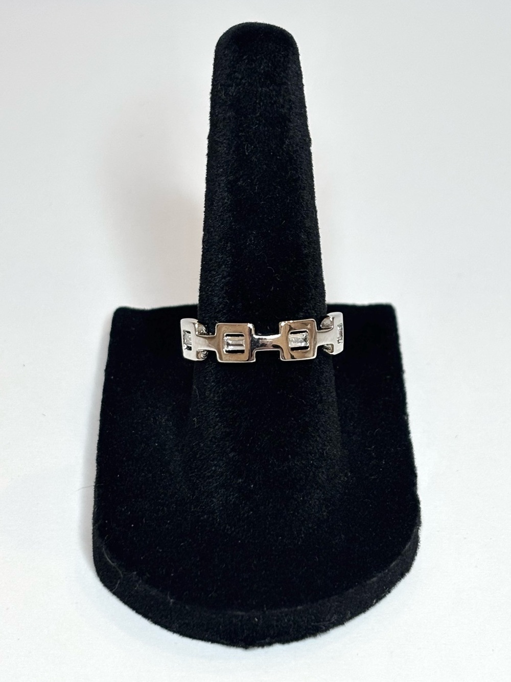 Silver abstract ring
